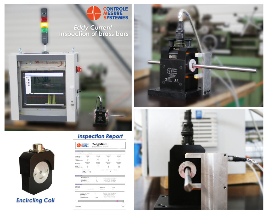 Inspection par Courants de Foucault de barres en laiton