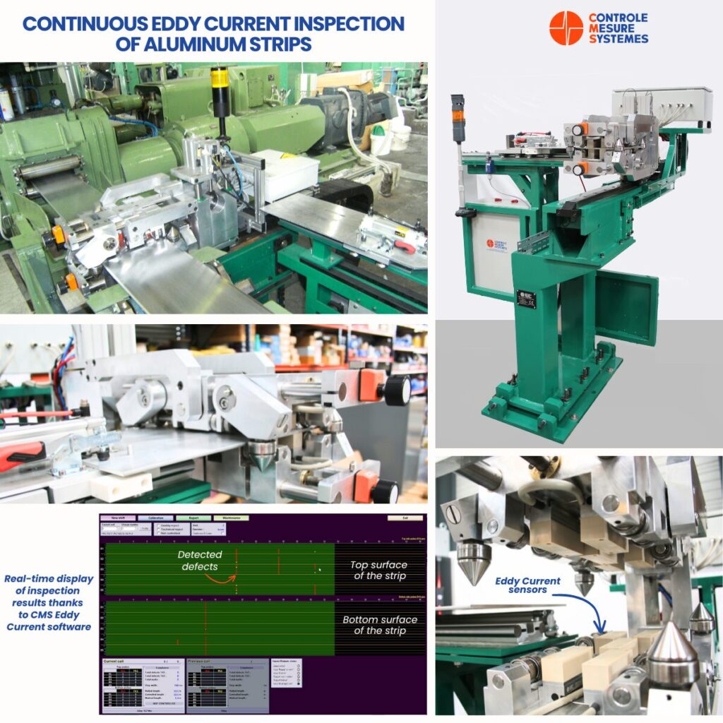 Aluminum strip inspection by Eddy Current