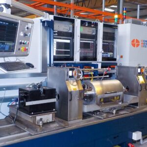 Combined Ultrasonic and Eddy Current testing bench for volumetric inspection