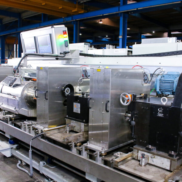 Combined inspection bench with rotating head Eddy Current and Ultrasonic