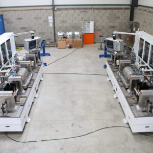 Combined Eddy Current and Ultrasonic testing benches