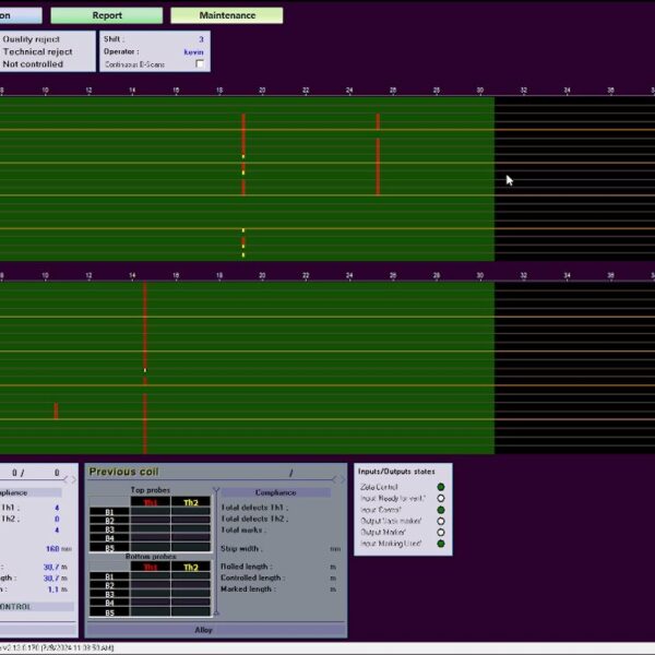 Mapping software for strip inspection